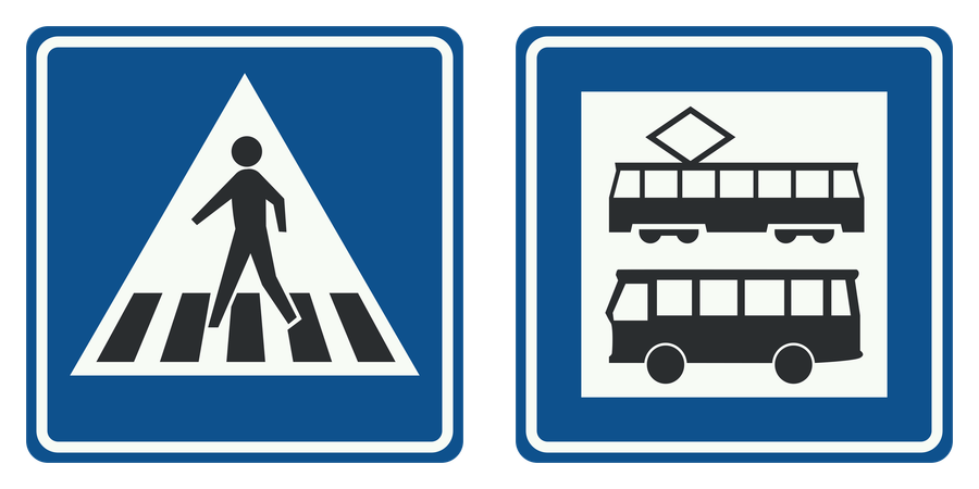 Voetgangersoversteekplaats en Bushalte / tramhalte