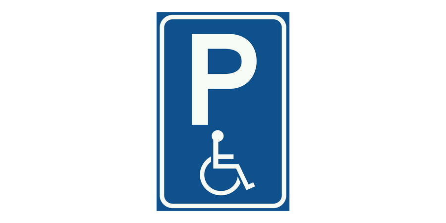 Het verkeersbord Gehandicaptenparkeerplaats