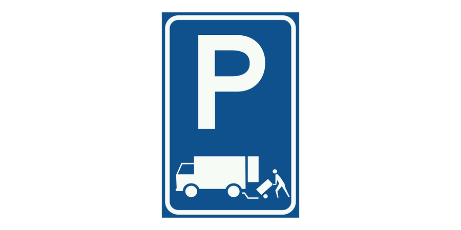 Het verkeersbord Gelegenheid bestemd voor het onmiddellijk laden en lossen van goederen