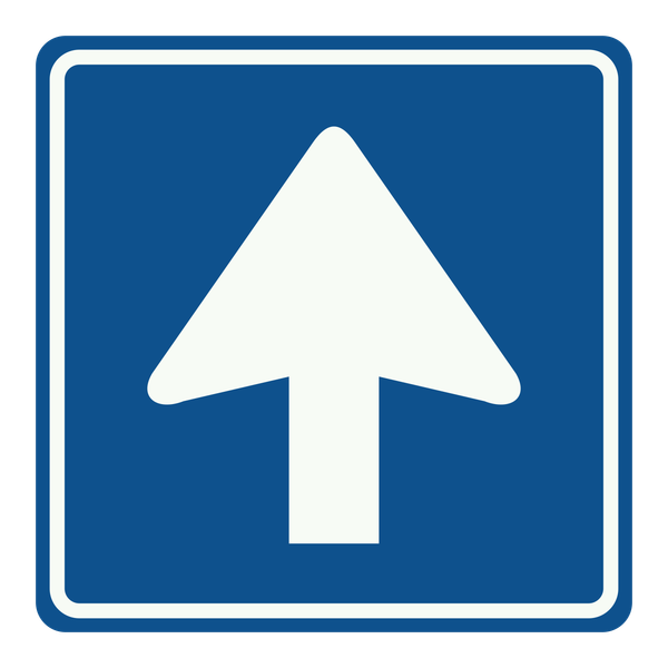 Het verkeersbord Eenrichtingsweg