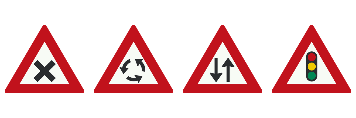 Vier officiële waarschuwingen voor verkeer verderop