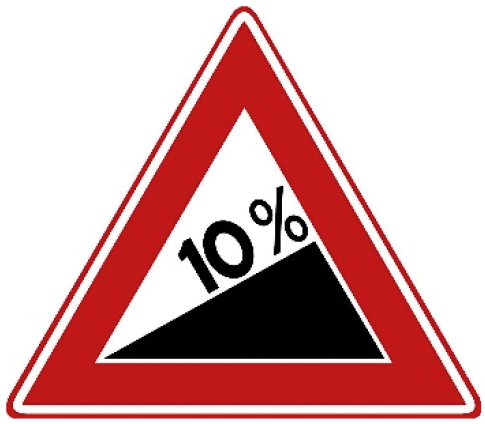 Verkeersbord: Steile helling