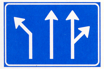 Verkeersbord: Voorsorteren