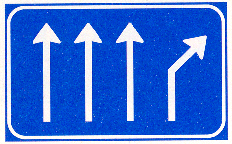 Verkeersbord: Splitsing