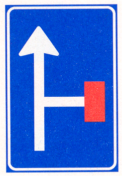 Verkeersbord: Vooraanduiding doodlopende weg